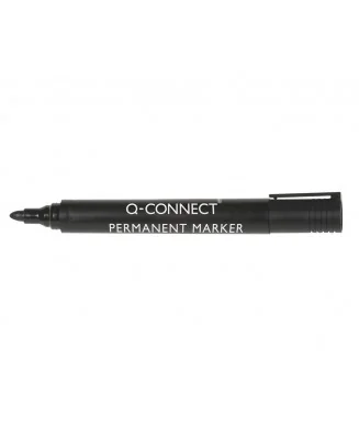 Marcador Q-Connect Permanente Ponta Redonda 3mm Preto