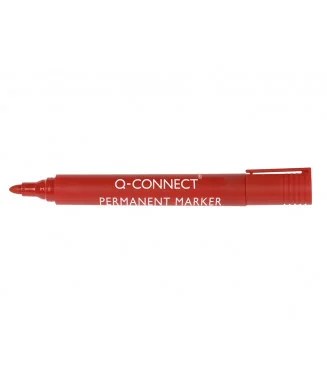 Marcador Q-Connect Permanente Vermelho Ponta Redonda 3mm