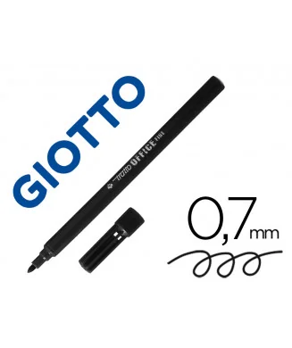 Marcador de Feltro Giotto Tratto Office Fine 0,7 Ponta de Fibra Preto