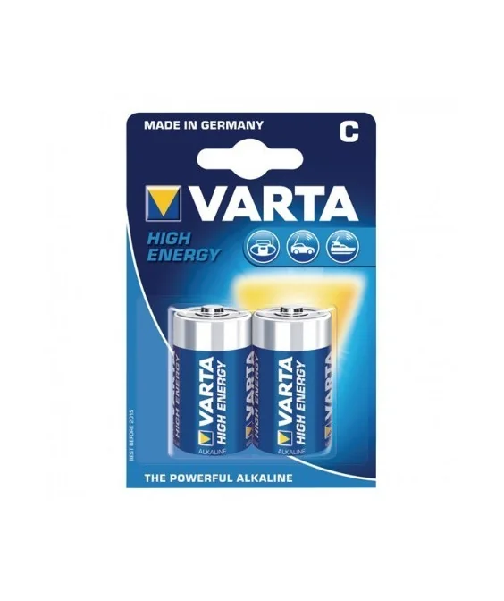 Blister 2 Pilhas Alcalina Varta High Energy 1.5V 4914 C