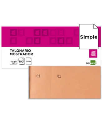 Bloco Talões-Rifas Numerado 1/3 62x145mm Liderpapel Laranja