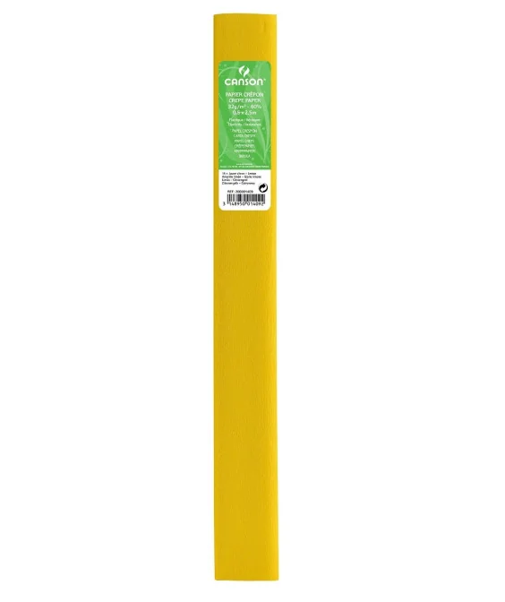 Blister c/ 1 Folha Papel Crepe Canson 0.5x2.5M 1409 Amarelo Limão