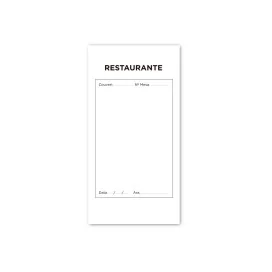 Bloco c/50 Folhas Restaurante 145x75mm Autocopiativo