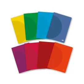 Caderno Agrafado Liderpapel 360º Capa Plástica A5 48fls 90g Liso Cores Sortidas