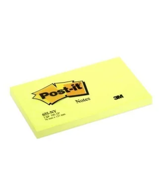 Blocos Notas Adesivas Post-It 3M Amarelo 127x76mm