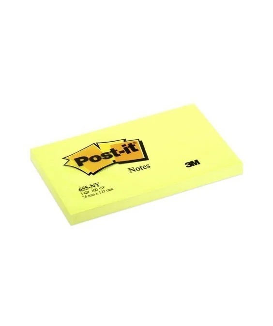 Blocos Notas Adesivas Post-It 3M Amarelo 127x76mm