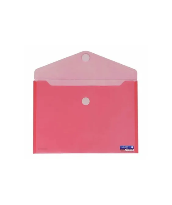 Envelope em Plástico A4 c/ Velcro 90146 Vermelho