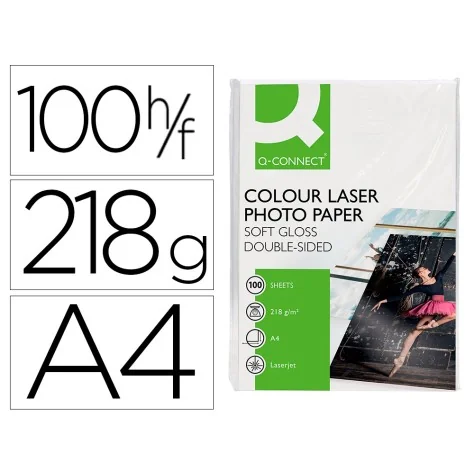 Papel Fotográfico Q-Connect Glossy CX 100Fls 218g