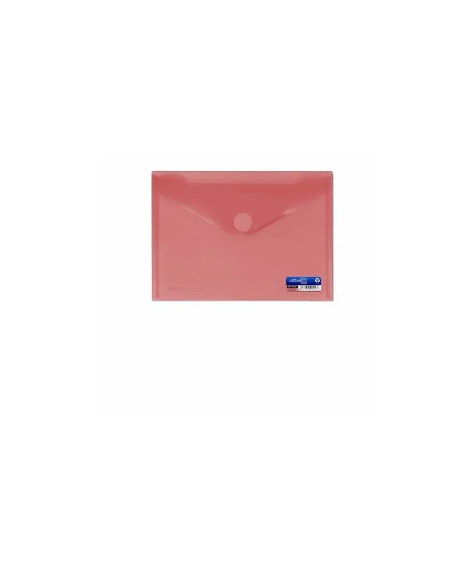 Envelope em Plástico A5 c/ Velcro 90446 Vermelho