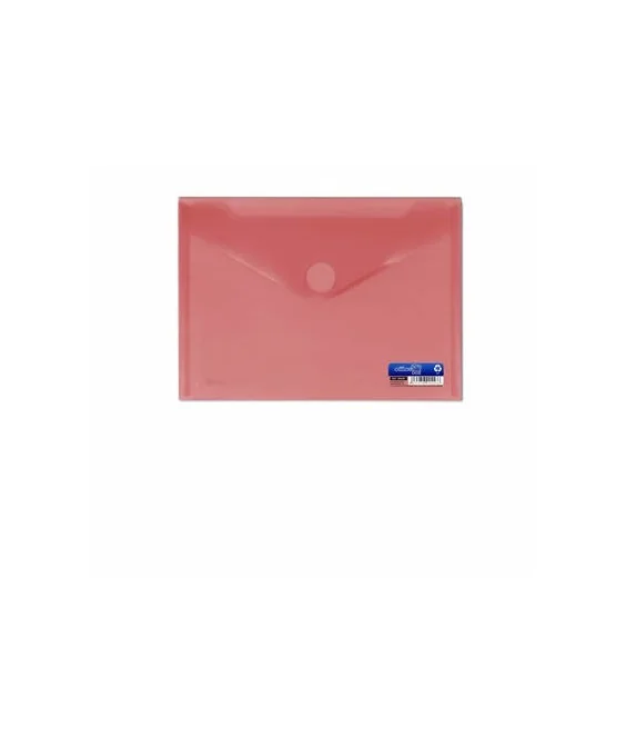 Envelope em Plástico A5 c/ Velcro 90446 Vermelho