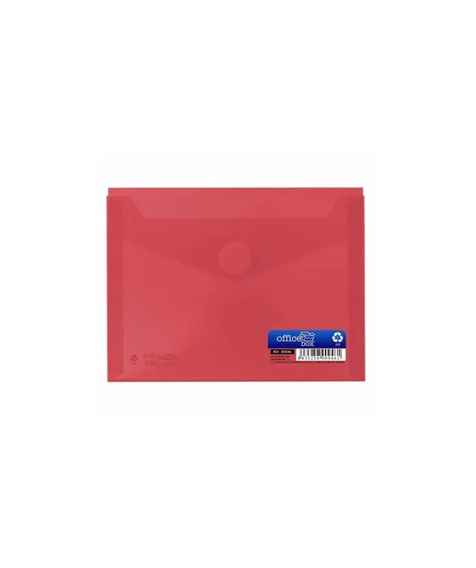 Envelope em Plástico A6 c/ Velcro 90946 Vermelho