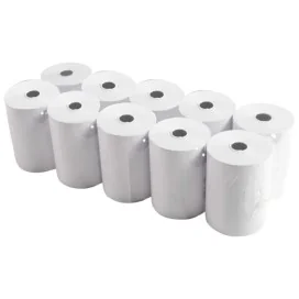 Pack 10 Rolos Papel Branco Térmico p/ Máquina 57x60x11