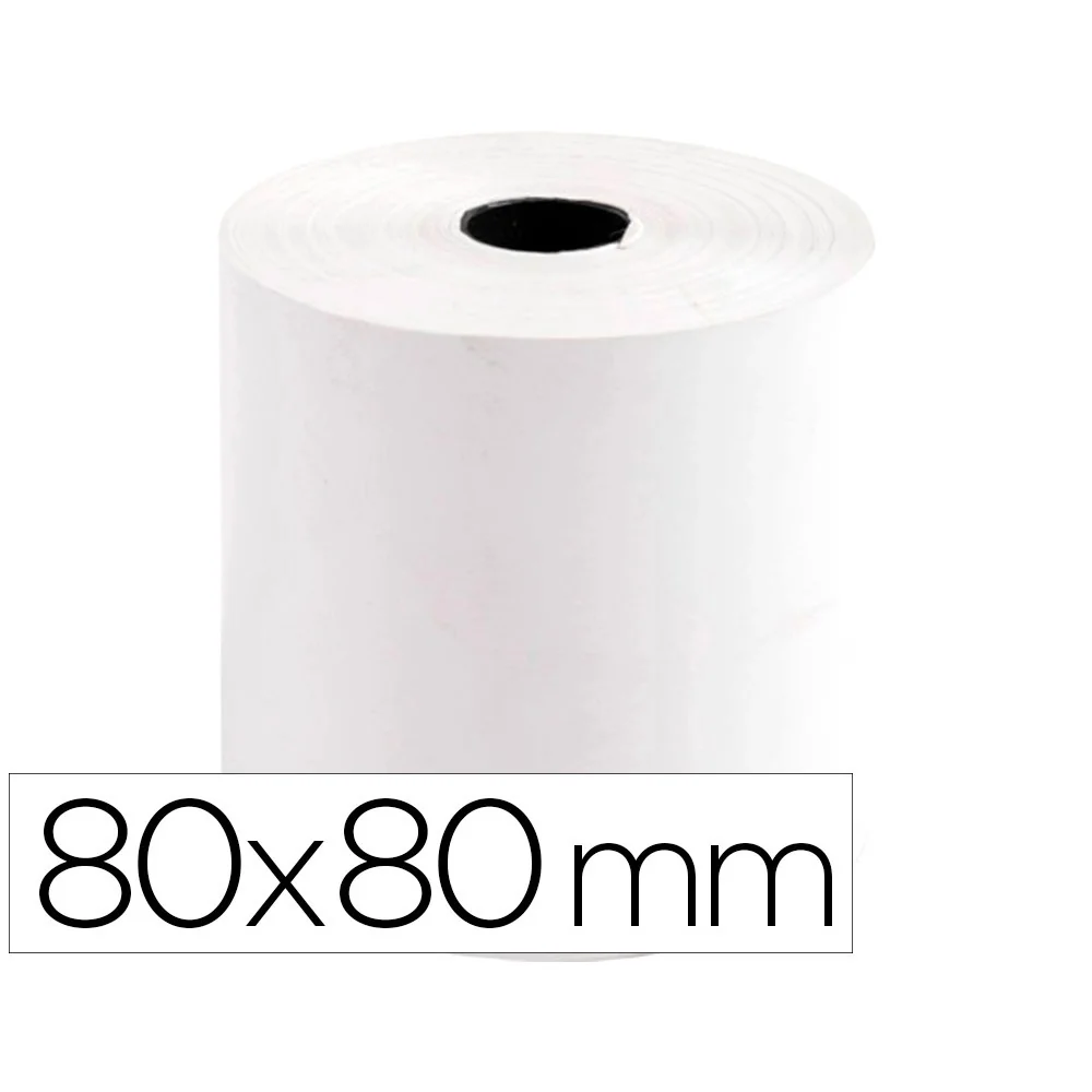 Pack 10 Rolos Papel Branco Térmico p/ Máquina 80x80x11