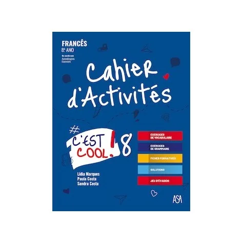 9789892352855 - C'est cool! 8 - Francês 8º ano - Caderno de Atividades