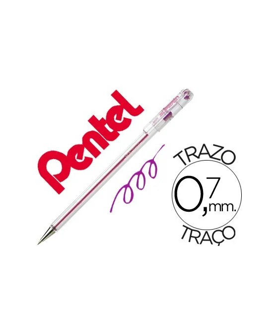 Esferográfica Pentel SuperB BK77 Rosa