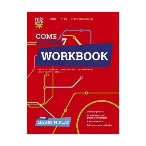 9789897444067 - Come along 7 - Inglês - 7.º ano - Workbook - Caderno de Atividades