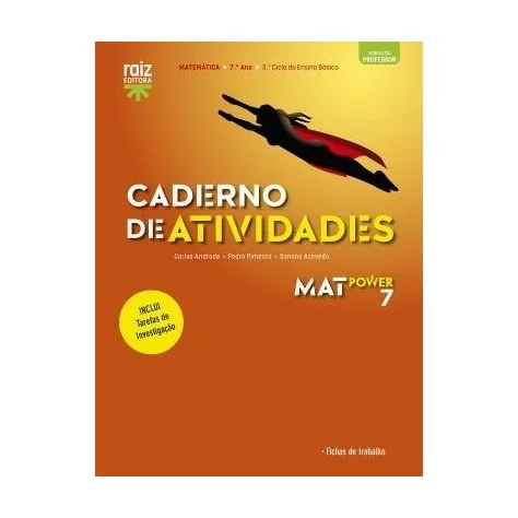 9789897444227 - MatPower 7 - Caderno Atividades / Tarefas de investigação - Matemática - 7.º Ano - Caderno de Atividades