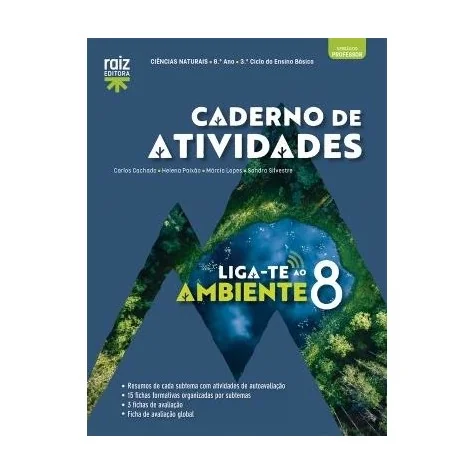 9789897444968 - Liga-te ao Ambiente 8 - Ciências Naturais - 8.º Ano - Caderno de Atividades