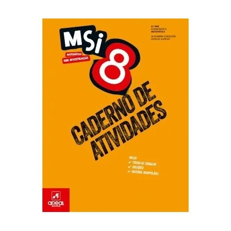 9789897679247 - MSI 8 - Matemática Sob Investigação 8 - 8.º Ano - Caderno de Atividades