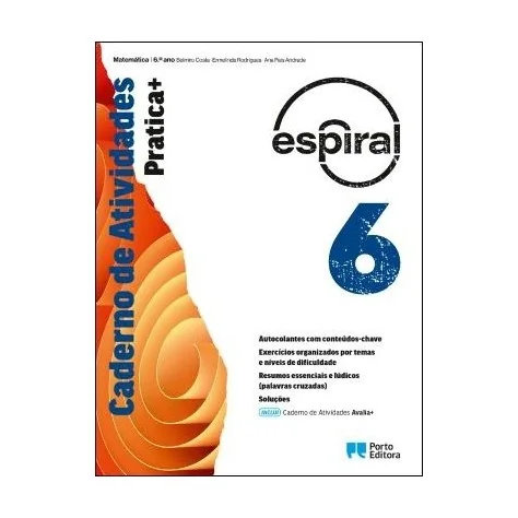 9789720205940 - Espiral - Matemática - 6.º Ano - Caderno de Atividades: Pratica+/Caderno de Atividades: Avalia+