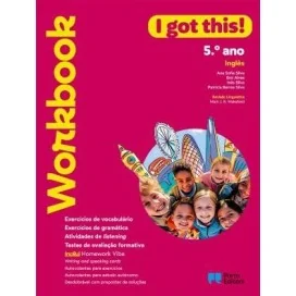 9789720202765 - I got this! - Inglês - 5.º Ano - Workbook/Homework Vibe - Caderno de Atividades