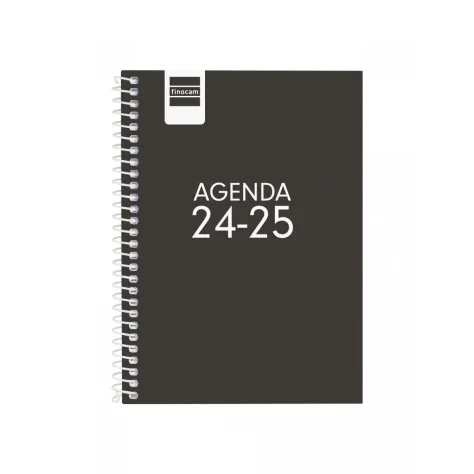 Agenda Escolar 2024-2025 Gamma 1/8 Semana 09/24 a 06/2025 Preta Capa Plástica