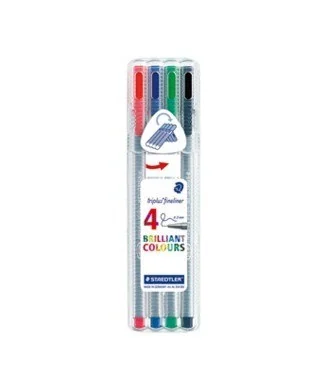 Estojo c/ 4 Marcadores Staedtler Fineliner 334-SB4