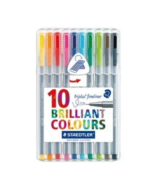 Estojo c/10 Marcadores Staedtler Fineliner 334-SB10