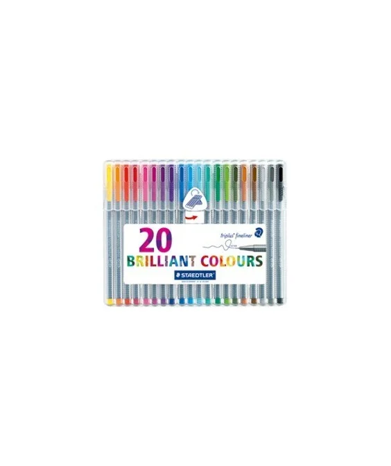 Estojo c/20 Marcadores Staedtler Fineliner 334-SB20