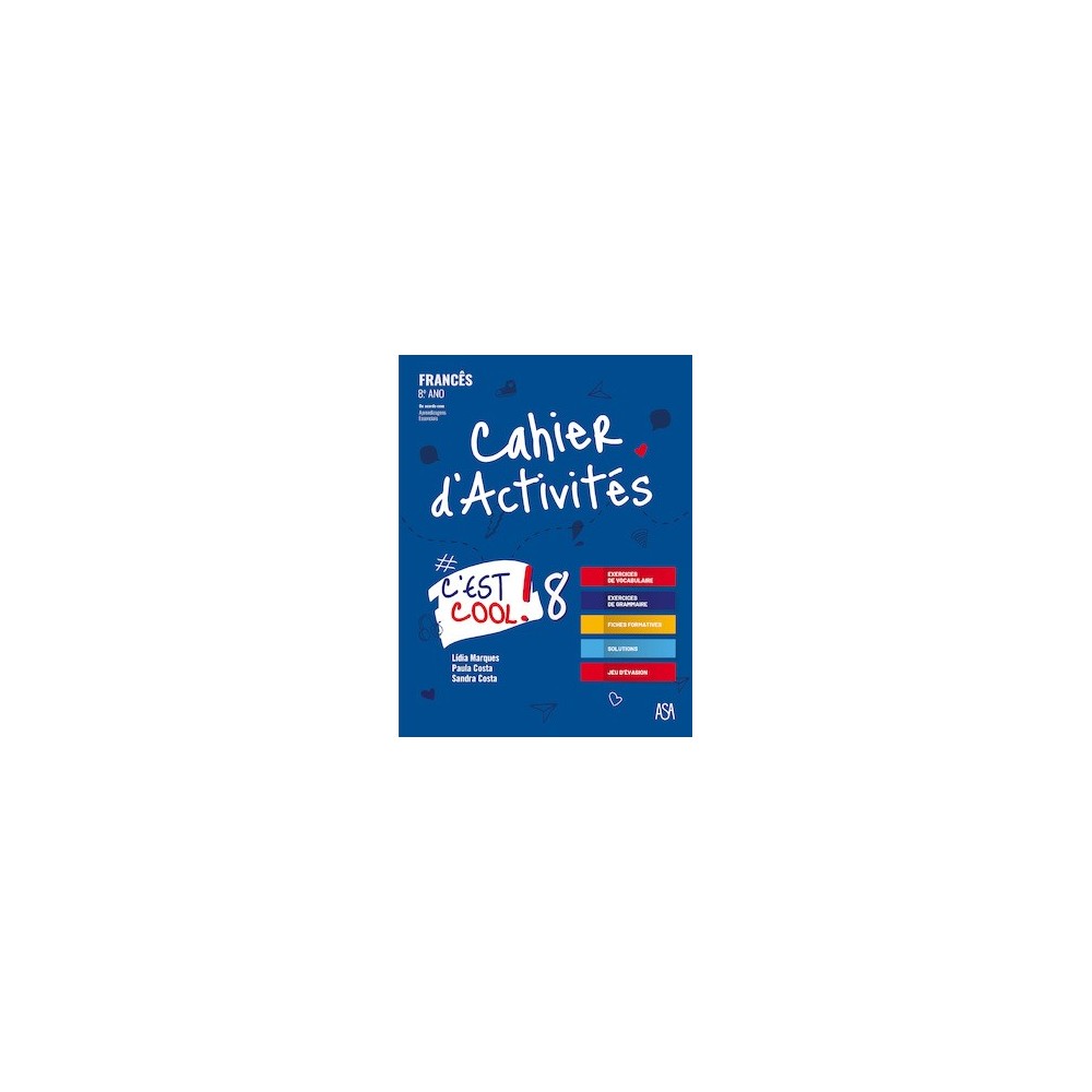 9789892352855 - C'est cool! 8 - Francês - Caderno de Atividades