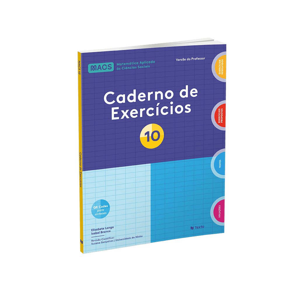 9789724758930 - MACS 10 - Matemática Aplicada às Ciências Sociais - Caderno de Atividades