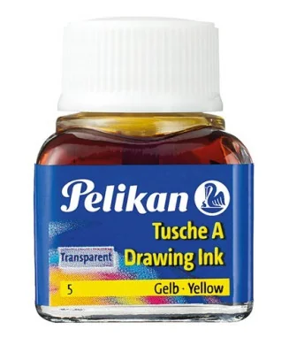 Frasco 10mls Tinta da China Pelikan 523 5 Amarelo