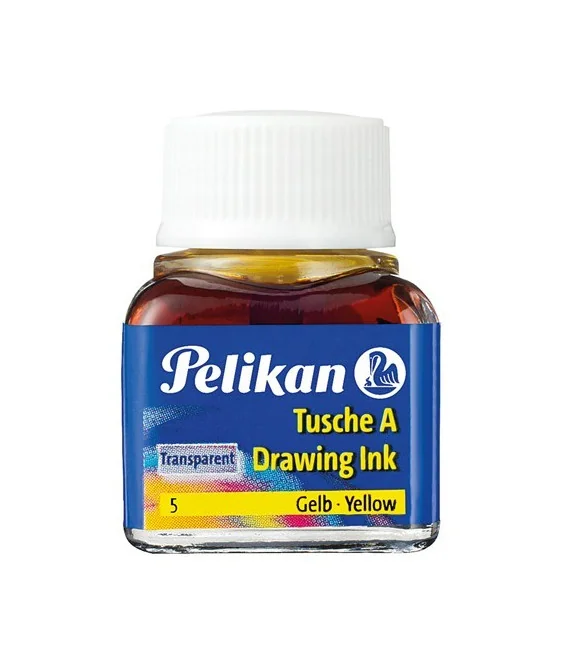 Frasco 10mls Tinta da China Pelikan 523 5 Amarelo