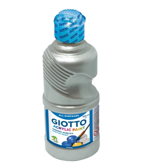 Frasco Guache Acrílico Giotto 250 ml 533900 Prateado