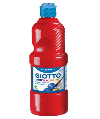 Frasco Guache Acrílico Giotto 500 ml 533708 Vermelho