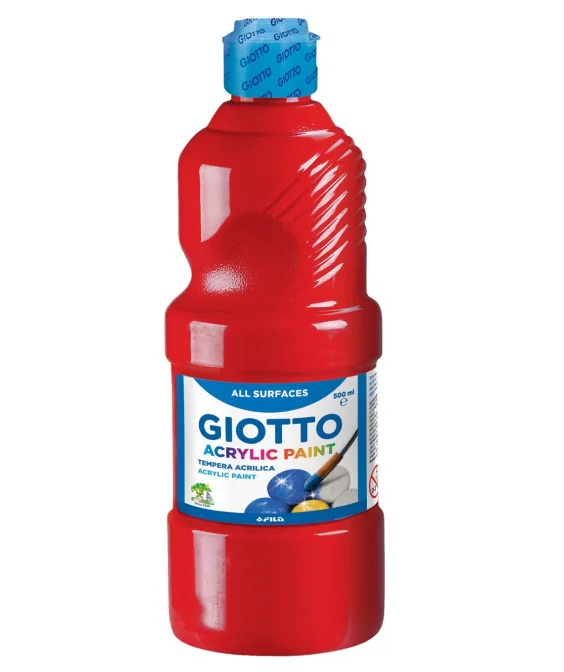 Frasco Guache Acrílico Giotto 500 ml 533708 Vermelho