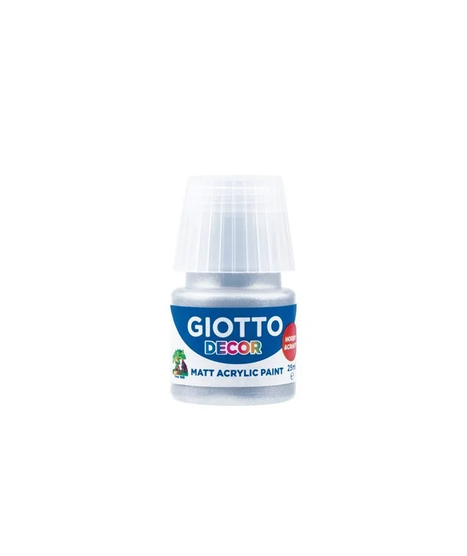 Frasco Guache Acrílico Giotto Decor 25 ml 538150 Prata