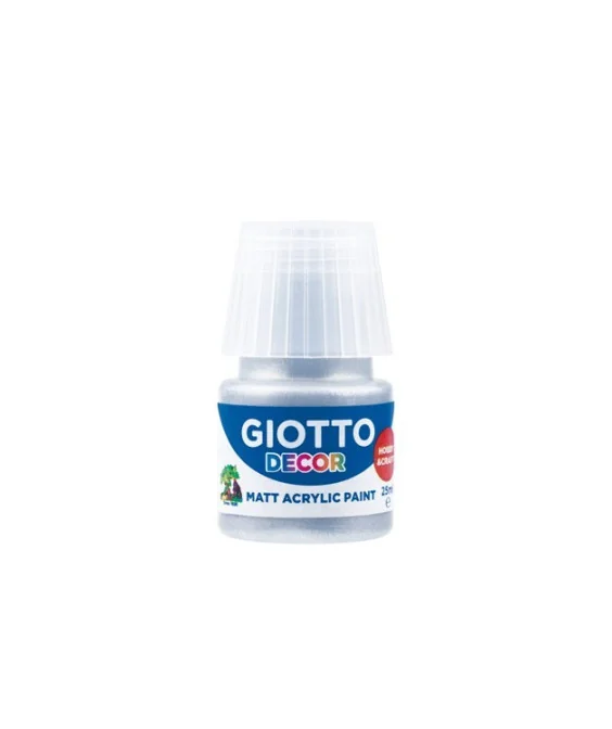 Frasco Guache Acrílico Giotto Decor 25 ml 538150 Prata