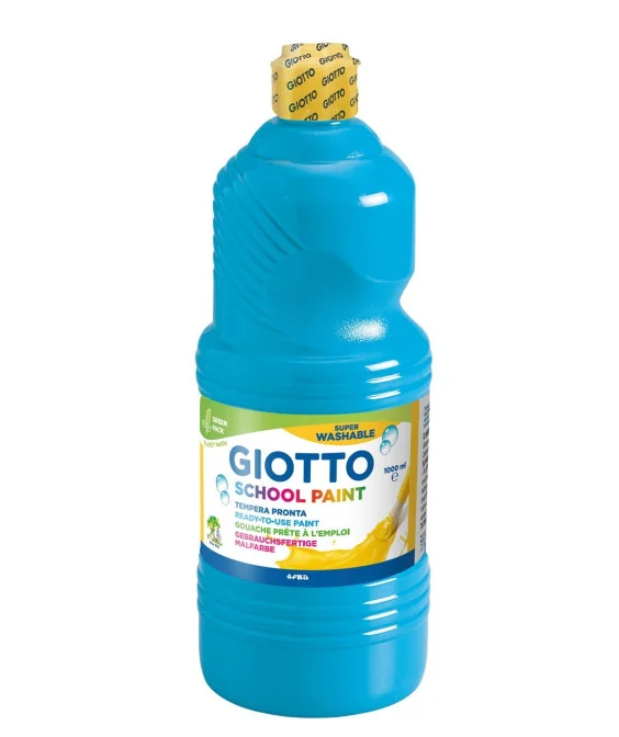 Frasco Guache Escolar Giotto 1000 ml 535515 Azul Cyan