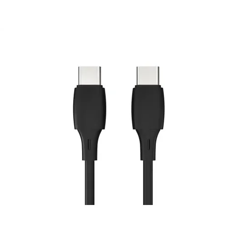 Cabo USb-C a USB-C Q-Connect PVC 1M Preto Cabo USb-C a USB-C Q-Connect PVC 1M Preto