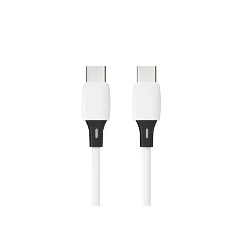 Cabo USb-C a USB-C Q-Connect PVC 2M Branco Cabo USb-C a USB-C Q-Connect PVC 2M Branco