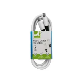 Cabo USb-C a USB-C Q-Connect PVC 2M Branco