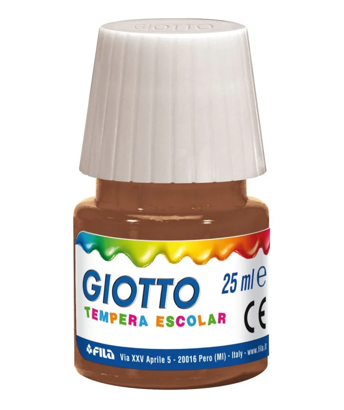 Frasco Guache Escolar Giotto 25 ml 356928 Castanho