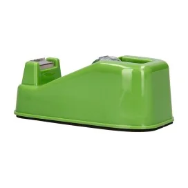 Desenrolador Fita Adesiva de Secretária Liderpapel Ecouse 100% Plástico Reciclado Fita 33mts Verde