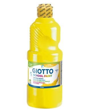 Frasco Guache Escolar Giotto 500 ml 535302 Amarelo Primário