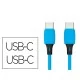 Cabo USB-C a USB-C Q-Connect PVC 1M Azul