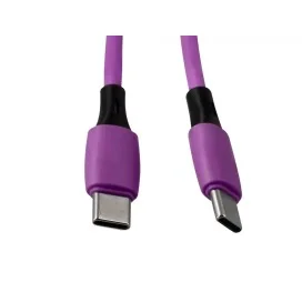 Cabo USB-C a USB-C Q-Connect PVC 1M Roxo
