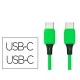 Cabo USB-C a USB-C Q-Connect PVC 1M Verde
