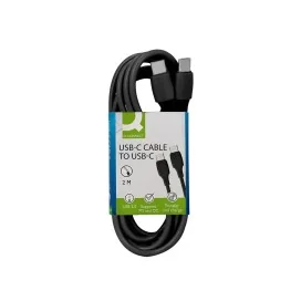 Cabo USB-C a USB-C Q-Connect PVC 2M Preto