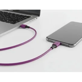 Cabo USB-C a USB-C Q-Connect PVC 2M Roxo